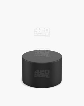 52mm Pollen Gear HiLine Smooth Push and Turn Child Resistant Plastic Flat Caps - Matte Black - 72/Box