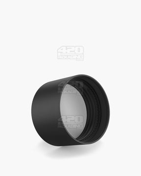 52mm Pollen Gear HiLine Smooth Push and Turn Child Resistant Plastic Flat Dome Caps - Matte Black - 72/Box