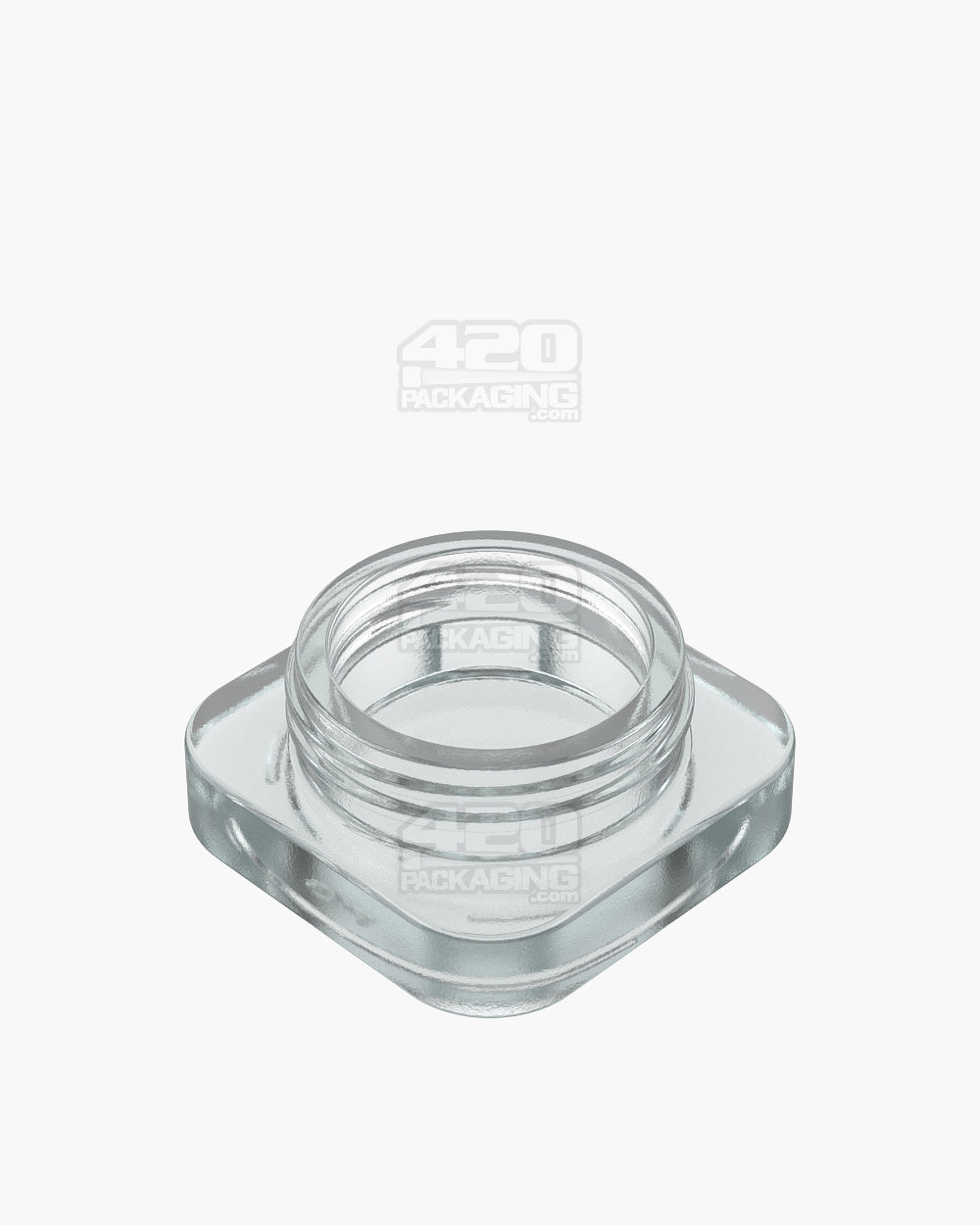 38mm Pollen Gear SoftSquare Clear 5ml Glass Concentrate Jar 360/Box - 2