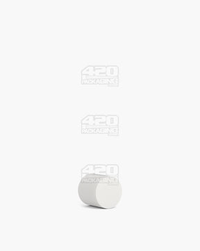 8mm Pollen Gear Slim Child Resistant Push Down & Turn Short Flat Plastic Caps - Matte White - 5000/Box - 4