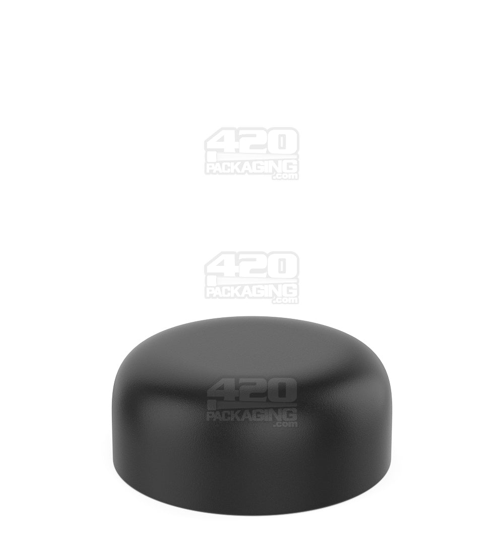 53mm Dome Push and Turn Child Resistant Plastic PCR Caps With Foam Liner - Matte Black - 120/Box - 1