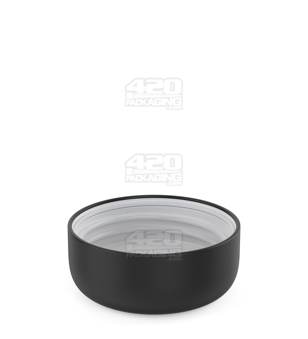 53mm Dome Push and Turn Child Resistant Plastic PCR Caps With Foam Liner - Matte Black - 120/Box - 2