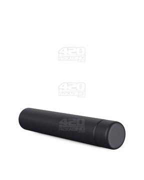 116mm Black Opaque Child Resistant Push Down and Turn Screw On Metal Pre-Roll Tubes w/ Cap 100/Box