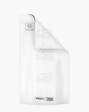 Matte-White 5" x 8.8" PCR Mylar Child Resistant Tamper Evident Bags (14 grams) 250/Box - 4