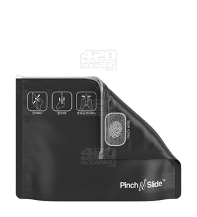 Matte - Black 8" x 6" Mylar Pinch N Slide Child Resistant PCR Exit Bags (28 grams) 250/Box - 4