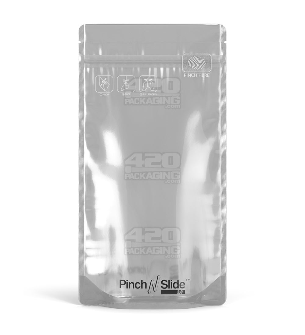 Matte - Black 5" x 8.8" Mylar Pinch N Slide 3.0 Child Resistant & Tamper Evident Vista PCR Bags (14 grams) 250/Box - 2