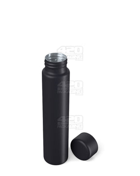 95mm Black Opaque Child Resistant Push Down and Turn Screw On Metal Pre-Roll Tubes w/ Cap 100/Box