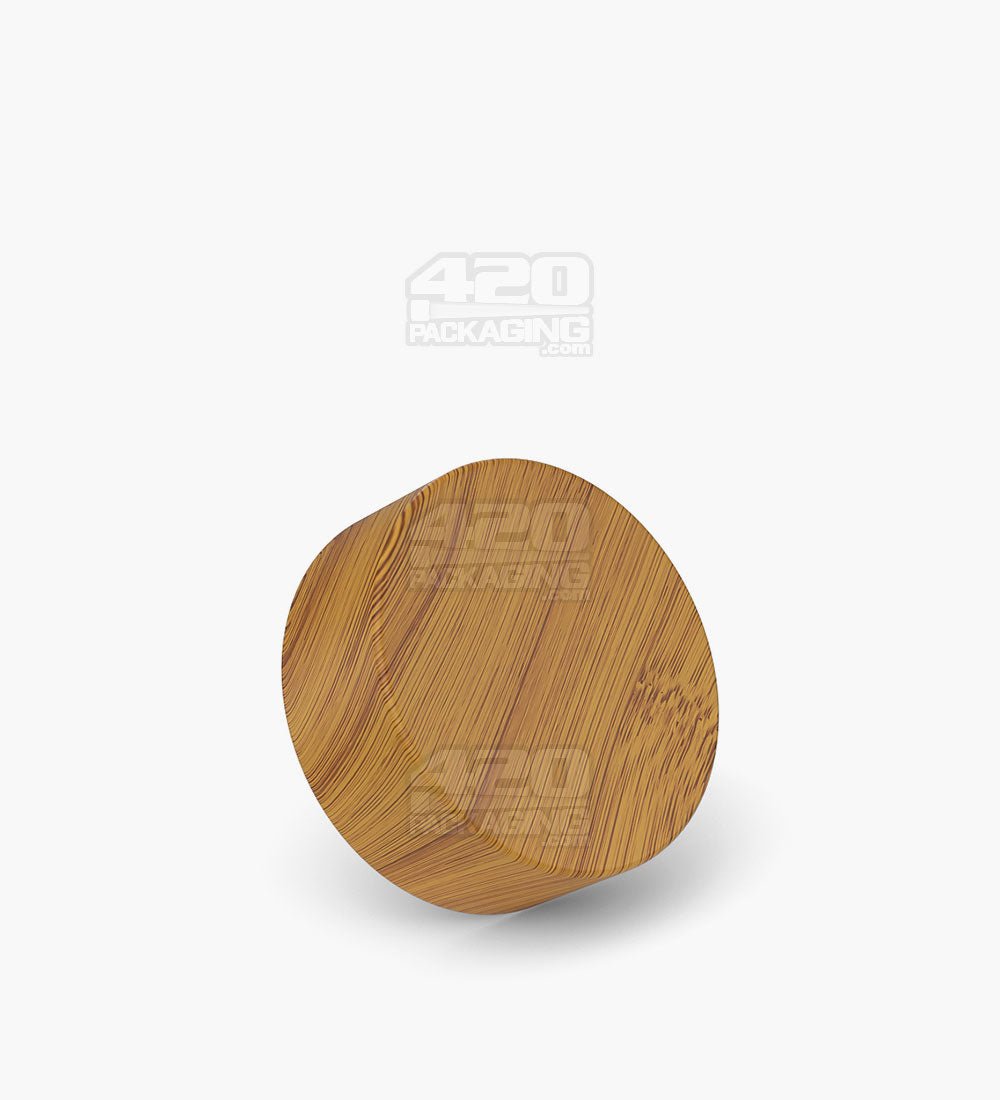 38mm Smooth Push and Turn Child Resistant Plastic Caps With Foam Liner - Bamboo Wood - 320/Box - 1
