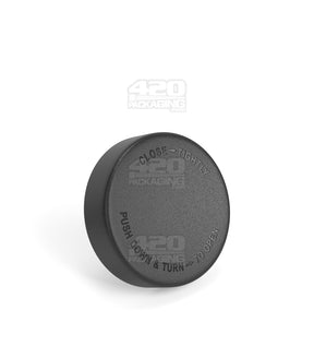 50mm Smooth Push and Turn Child Resistant Plastic Caps With Pressure Sensitive Inliners - Black - 100/Box - 3