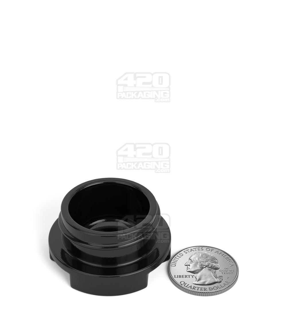 28mm Grow Pack Supply Child Resistant Black 9ml Glass Concentrate Jar w/ Matte Black Cap 320/Box