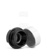 28mm Grow Pack Supply Child Resistant Black 9ml Glass Concentrate Jar w/ Glossy White Cap 320/Box