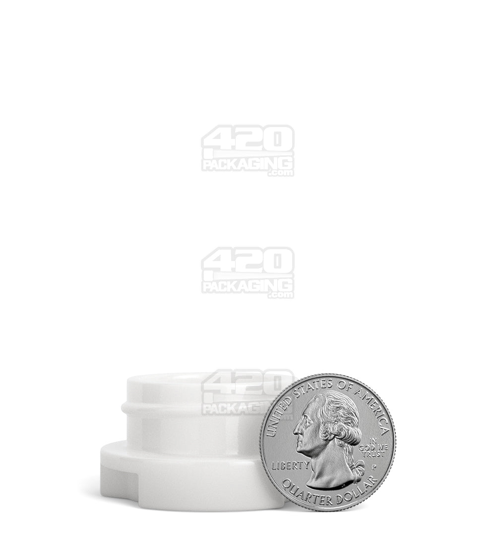 28mm Grow Pack Supply Child Resistant White 9ml Glass Concentrate Jar w/ Matte White Cap 320/Box - 6