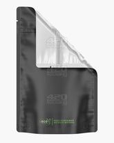 Matte-Black 6" x 9.3" PCR Vista Mylar Tamper Evident Bags (28 grams) 1000/Box