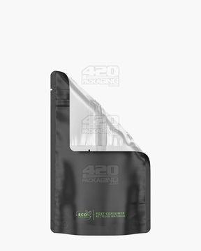 Matte-Black 4" x 6.5" PCR Vista Mylar Tamper Evident Bags (7 grams) 1000/Box