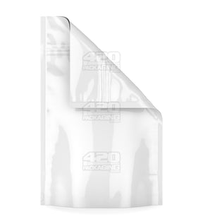 Matte - White 6" x 9.3" PCR Mylar Tamper Evident Bags w/ No Tear Notch (28 gram) 1000/Box - 4