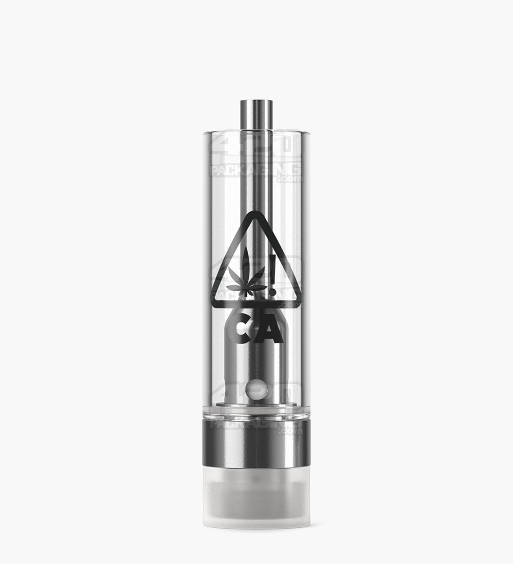 RAE California Symbol Glass Vape Cartridge 1mL w/ Arbor Press Connection & 2mm Aperture 400/Box - 6