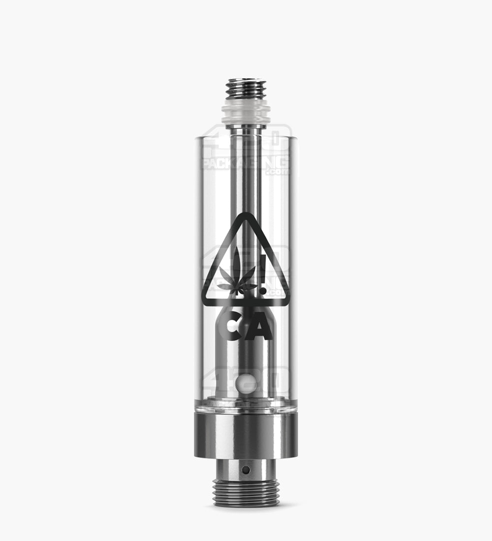 RAE California Symbol Glass Vape Cartridge 1mL w/ Screw On Connection & 2mm Aperture 400/Box - 1