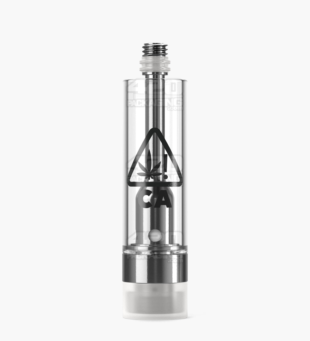 RAE California Symbol Glass Vape Cartridge 1mL w/ Screw On Connection & 2mm Aperture 400/Box - 6