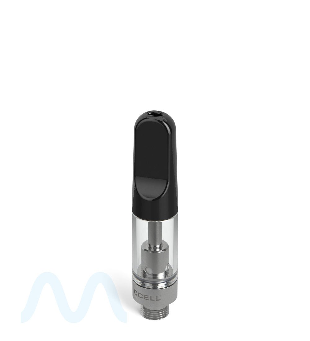 CCELL TH2 - SE Glass Vape Cartridge 0.5ml w/ Snap Fit Black Ceramic Mouthpiece Connection 100/Box - 2