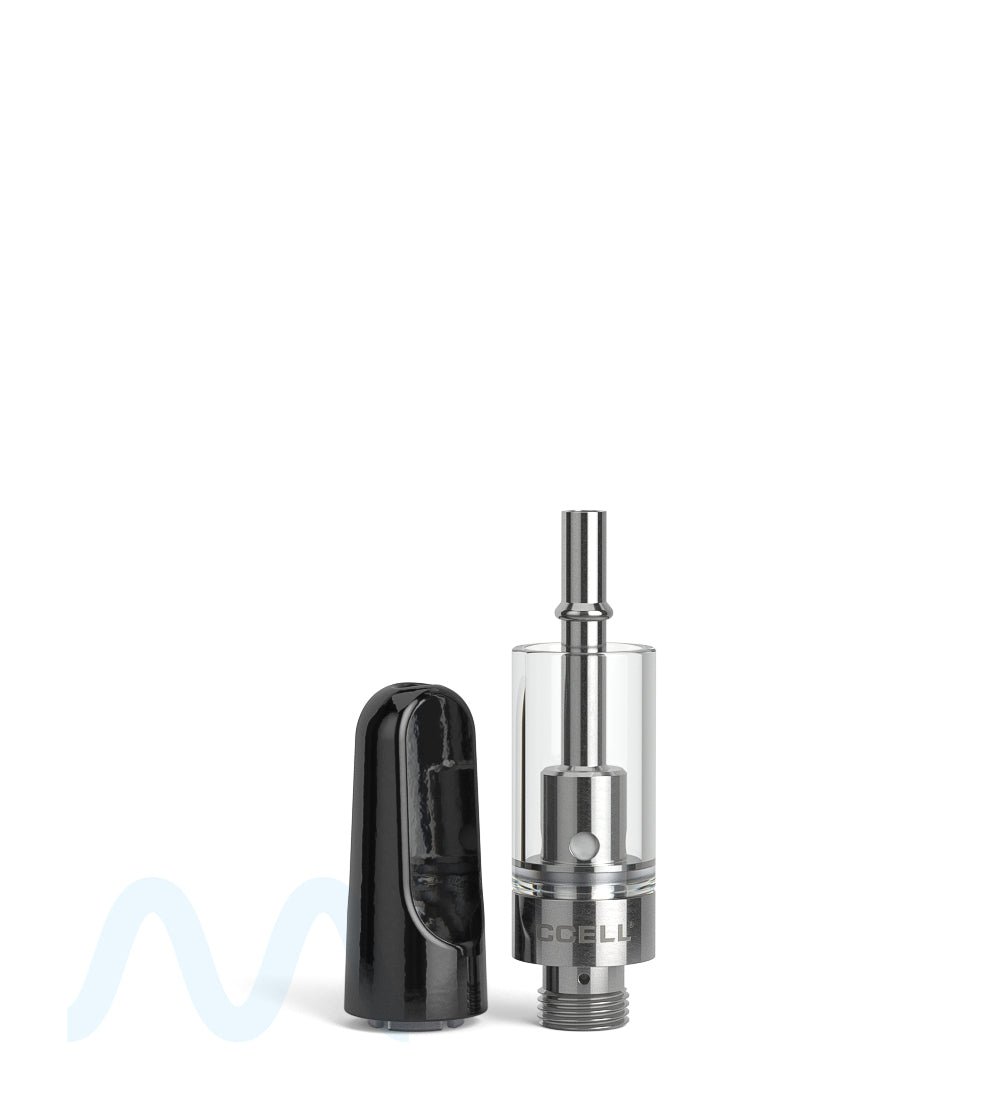 CCELL TH2 - SE Glass Vape Cartridge 0.5ml w/ Snap Fit Black Ceramic Mouthpiece Connection 100/Box - 6