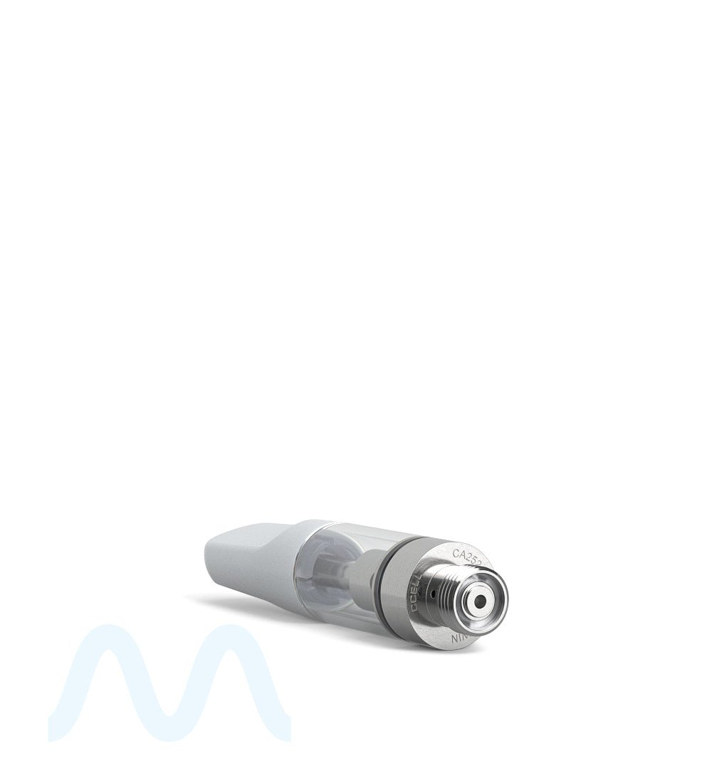 CCELL TH2 - SE Glass Vape Cartridge .5ml w/ Snap Fit White Plastic Mouthpiece Connection 100/Box - 3