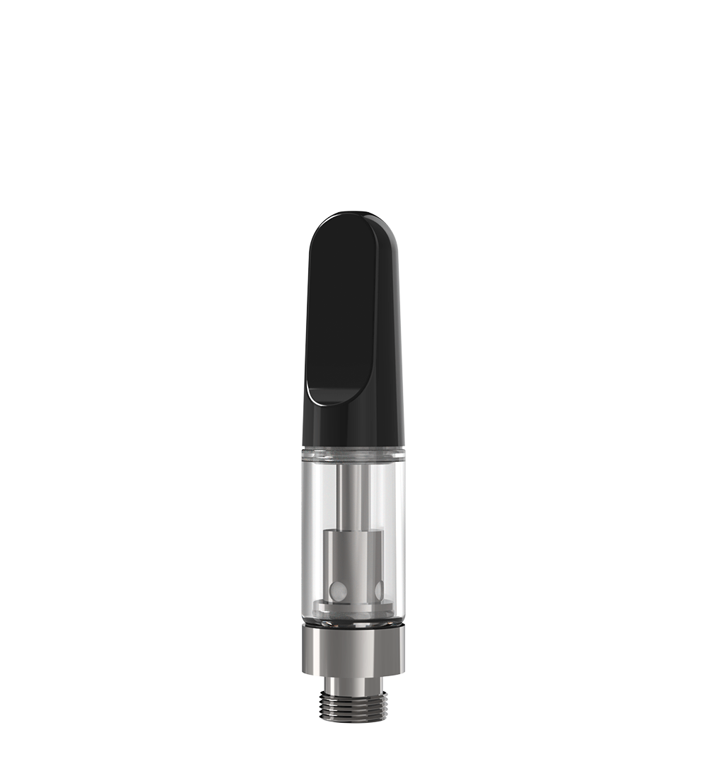 CCELL TH2 - SE Glass Vape Cartridge 0.5ml w/ Snap Fit Black Plastic Mouthpiece Connection 100/Box - 2