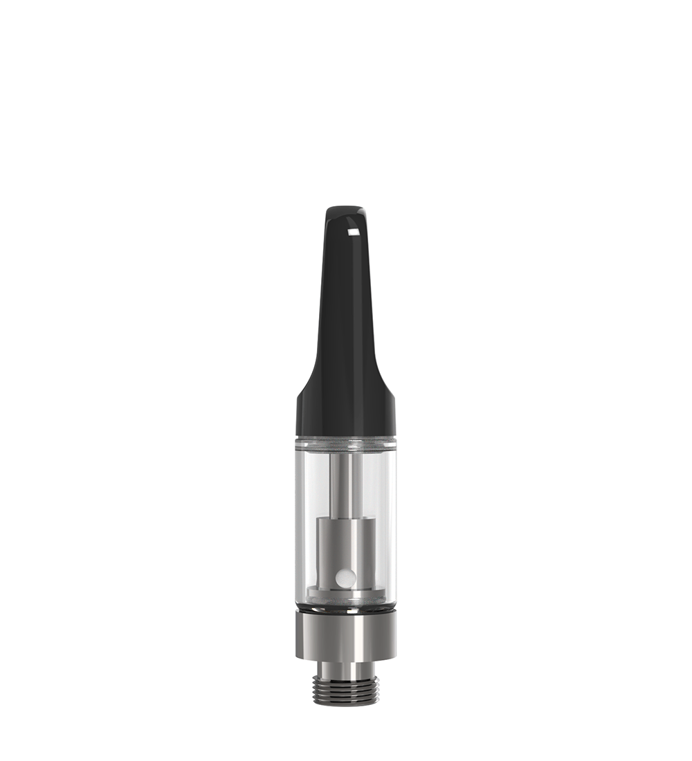 CCELL TH2 - SE Glass Vape Cartridge 0.5ml w/ Snap Fit Black Plastic Mouthpiece Connection 100/Box - 3