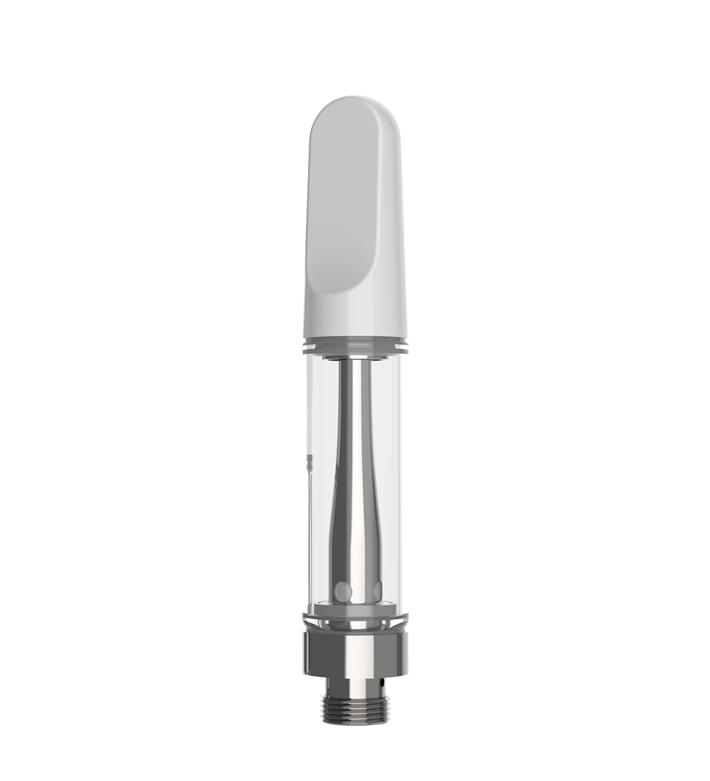 CCELL TH2-EVO Glass Vape Cartridge with White Ceramic Mouthpiece | 1mL - Snap Fit | Sample