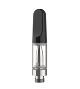 CCELL TH2 - EVO Glass Vape Cartridge 0.5ml w/ Snap Fit Black Plastic Mouthpiece Connection 100/Box - 1