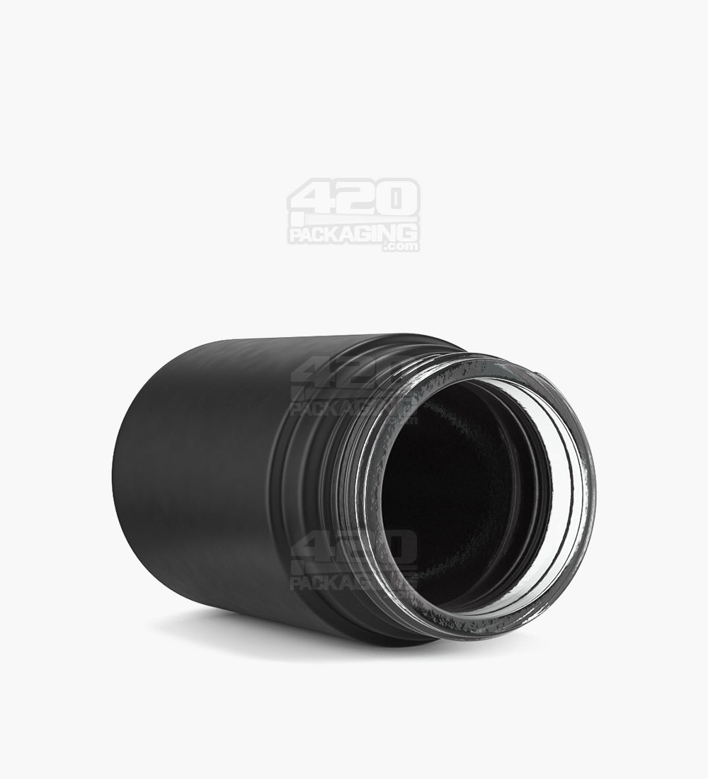 3.75oz Pollen Gear HiLine Straight Sided 52mm Matte Black Glass Jars 72/Box
