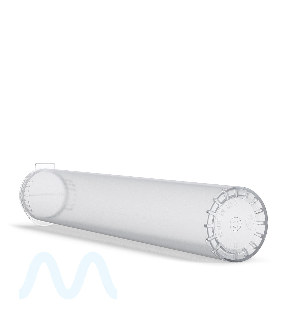 Child Resistant | King Size Pop Top Transparent Plastic USA Pre-Roll Tubes (Open) | 116mm - Clear - 1000 Count