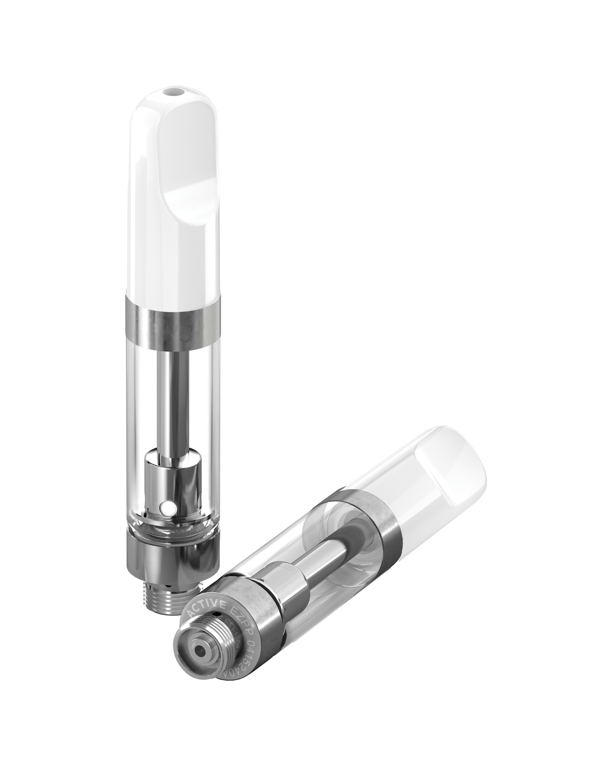 ACTIVE White Ceramic Flat Vape Mouthpiece for for EZ Click™ Cartridges 100/Box - 2