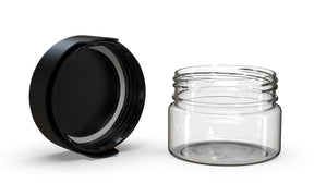 7.5oz Chubby Gorilla Clear Child Resistant Aviator XL Container with Black Closure 100/Box - 4