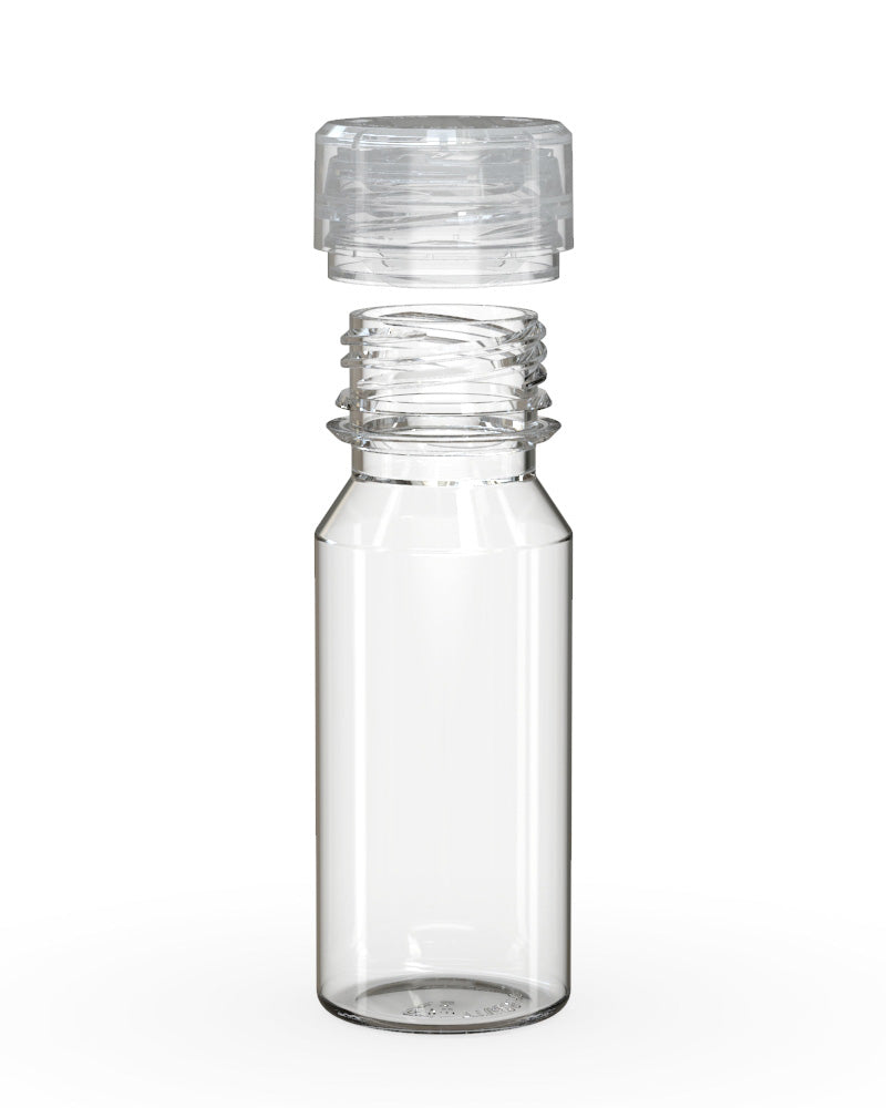 CHUBBY GORILLA | Child Resistant Aviator Shot Bottles Clear | 60mL - w/ Clear Lid - 500 Count