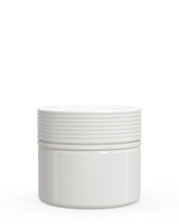 10oz Chubby Gorilla White Plastic Child Resistant Plastic Spiral XL Jars w/ White Cap 80/Box