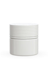 2oz Chubby Gorilla White Child Resistant Opaque Plastic Spiral Jar w/ White Cap 400/Box