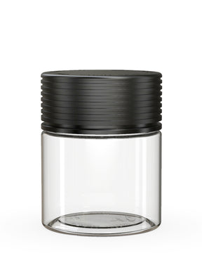 3oz Chubby Gorilla Clear Child Resistant Plastic Spiral Jar w/ Black Cap 400/Box