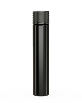 115mm Chubby Gorilla Child Resistant Spiral Black Plastic Pre-Roll Tubes w/ Black Cap 200/Box