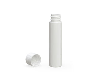 95mm Chubby Gorilla Child Resistant Spiral White Plastic Pre-Roll Tubes w/ White Cap 300/Box