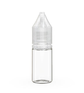 10mL Chubby Gorilla Clear Child Resistant PET Unicorn Dropper Bottles w/ Clear Closure 2000/Box - 1