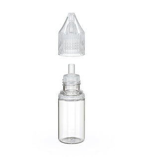 10mL Chubby Gorilla Clear Child Resistant PET Unicorn Dropper Bottles w/ Clear Reducer 2000/Box - 2