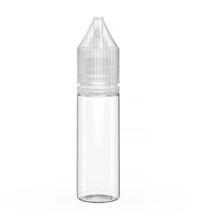 16.5mL Chubby Gorilla Clear Child Resistant PET Unicorn Dropper Bottles w/ Clear Closure 1000/Box - 1