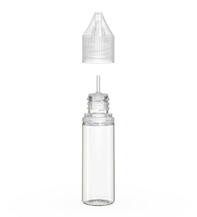 16.5mL Chubby Gorilla Clear Child Resistant PET Unicorn Dropper Bottles w/ Clear Closure 1000/Box - 2