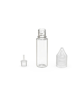 16.5mL Chubby Gorilla Clear Child Resistant PET Unicorn Dropper Bottles w/ Clear Closure 1000/Box - 4