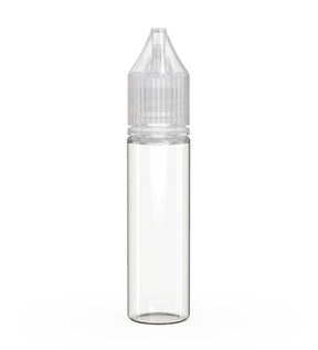 20mL Chubby Gorilla Clear Child Resistant PET Unicorn Dropper Bottles w/ Clear Closure 1000/Box - 1