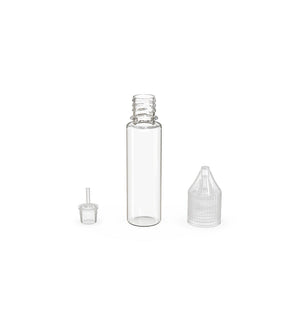 20mL Chubby Gorilla Clear Child Resistant PET Unicorn Dropper Bottles w/ Clear Closure 1000/Box - 4