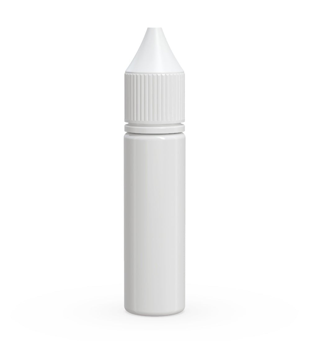 CHUBBY GORILLA Child Resistant Unicorn V3 PET Dropper Bottles White | 20mL - w/ White Lid | Sample