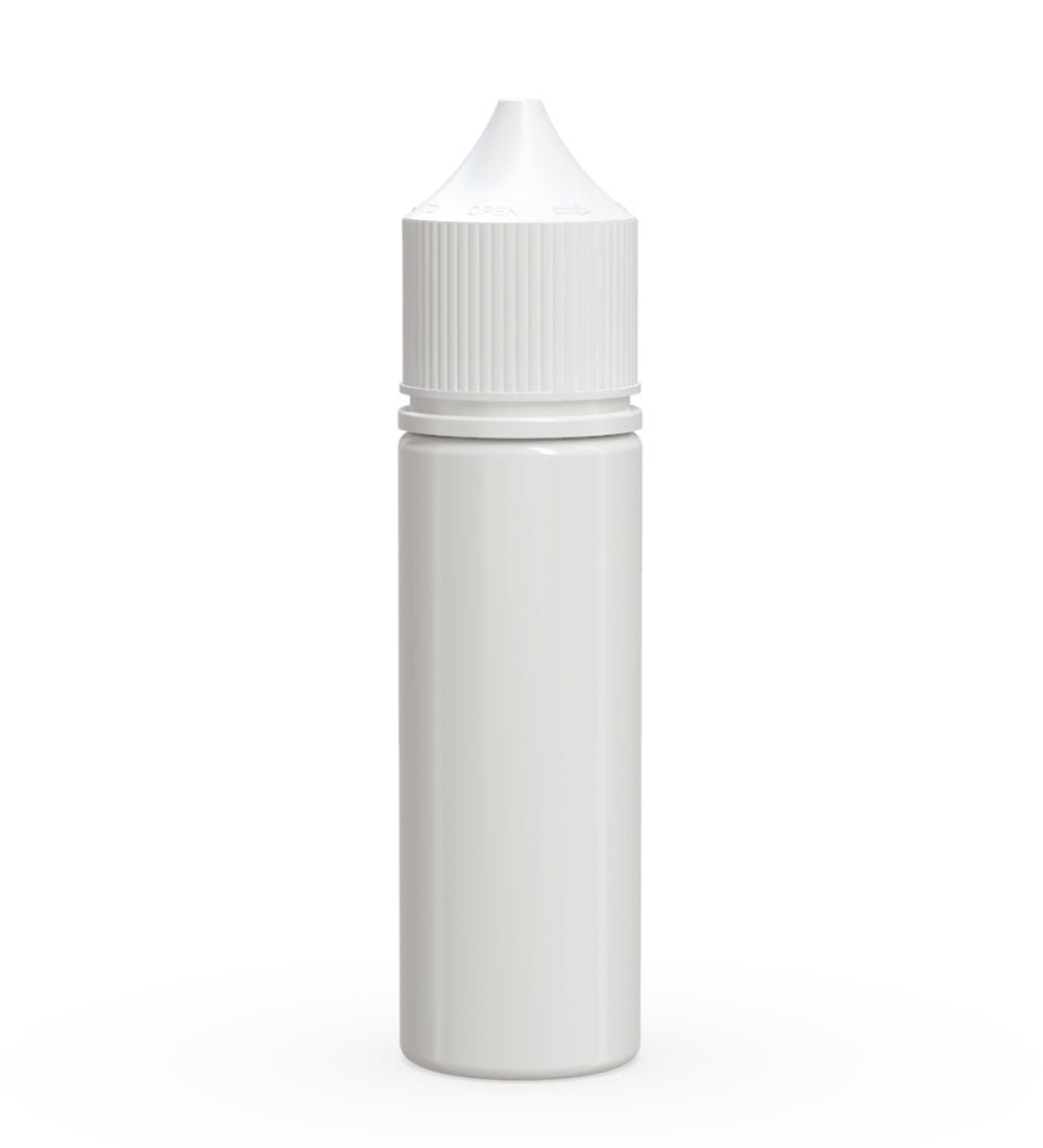 CHUBBY GORILLA Child Resistant Unicorn V3 PET Dropper Bottles White | 50mL - w/ White Lid | Sample