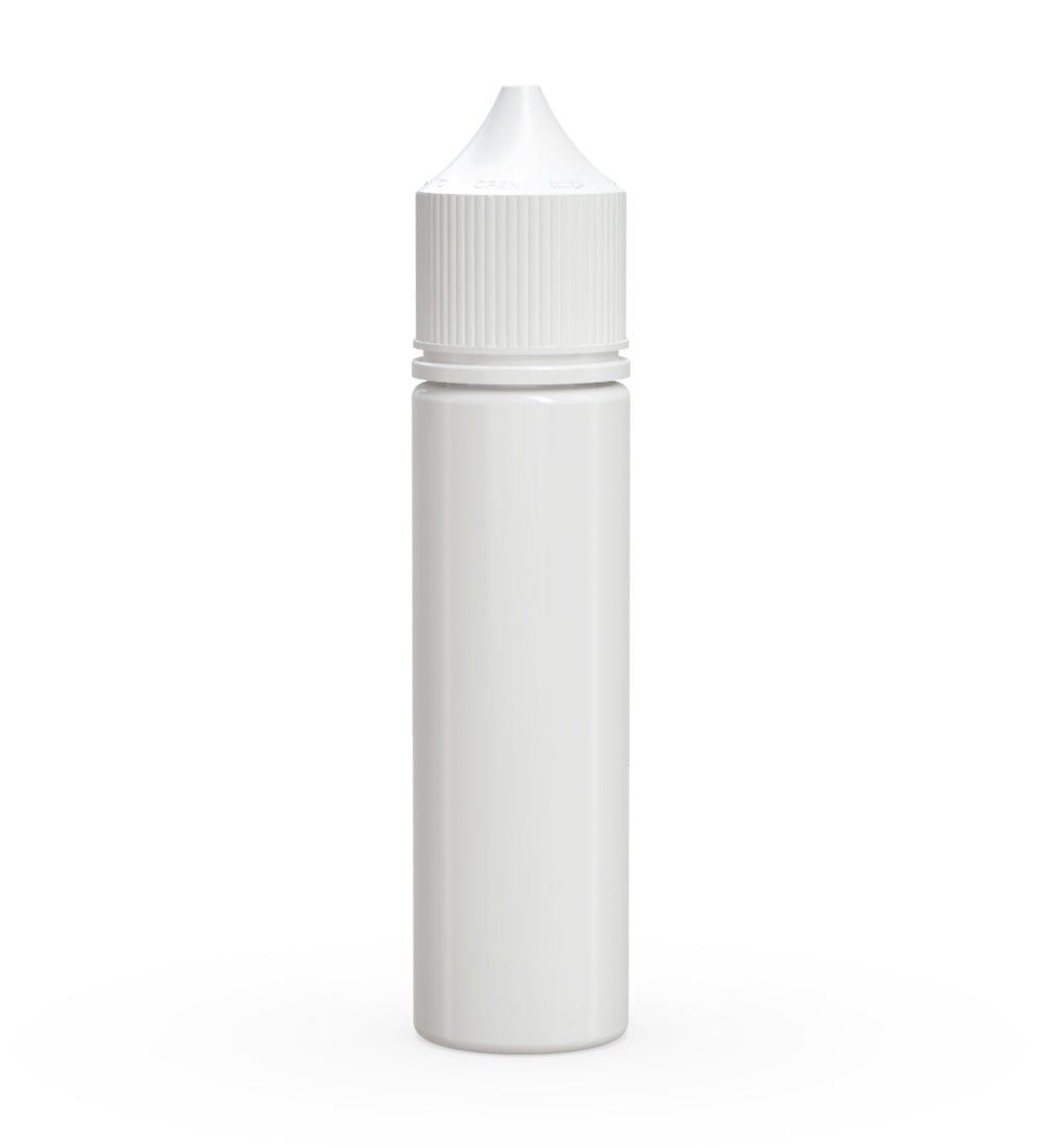 CHUBBY GORILLA Child Resistant Unicorn V3 PET Dropper Bottles White | 60mL - w/ White Lid | Sample