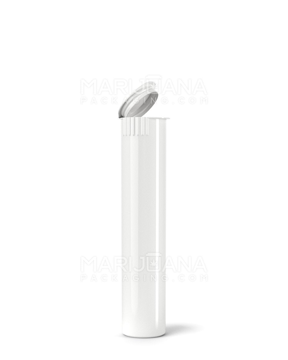 Child Resistant Pop Top Opaque Plastic Pre-Roll Tubes | 90mm - White | Sample